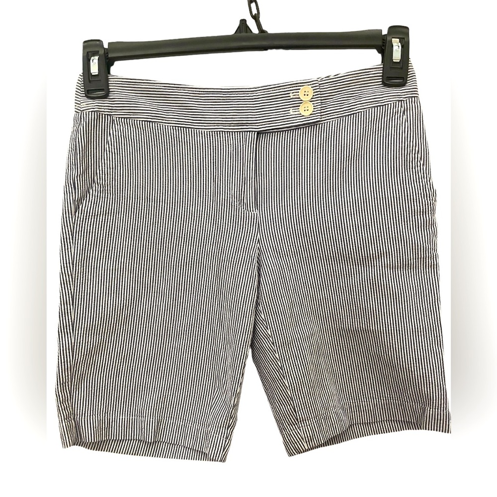 Talbots Blue/White Striped Womens Chino Shorts. Size-2P
